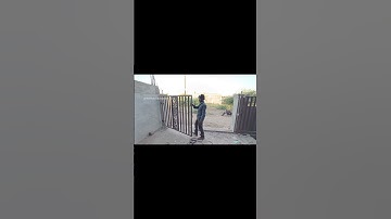 sliding gate with folding gate || sliding gate ideas #gate #gatedesign @ChinnmayFabrication75