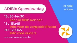 Eureka ADIBib: Digitale opendeurdag - info voor ouders