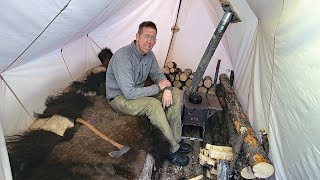 3 Days in Arctic with Bushcraft Hot Tent & No Sleeping Bag image