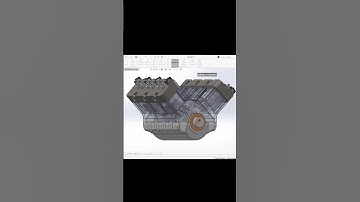 V6 Car Engine in Solidworks
