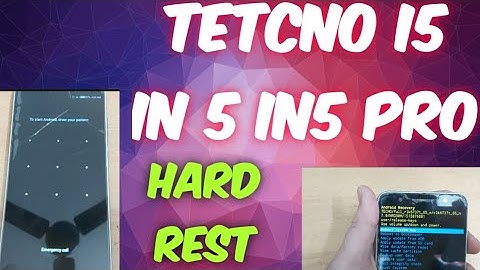 Tecno i5|in5 hard reset|Pattern lock solution