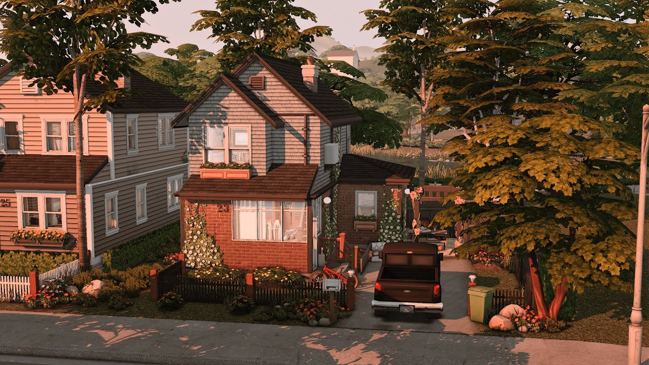 Cozy Suburban || The Sims 4 Speedbuild || CC LINKS - YouTube