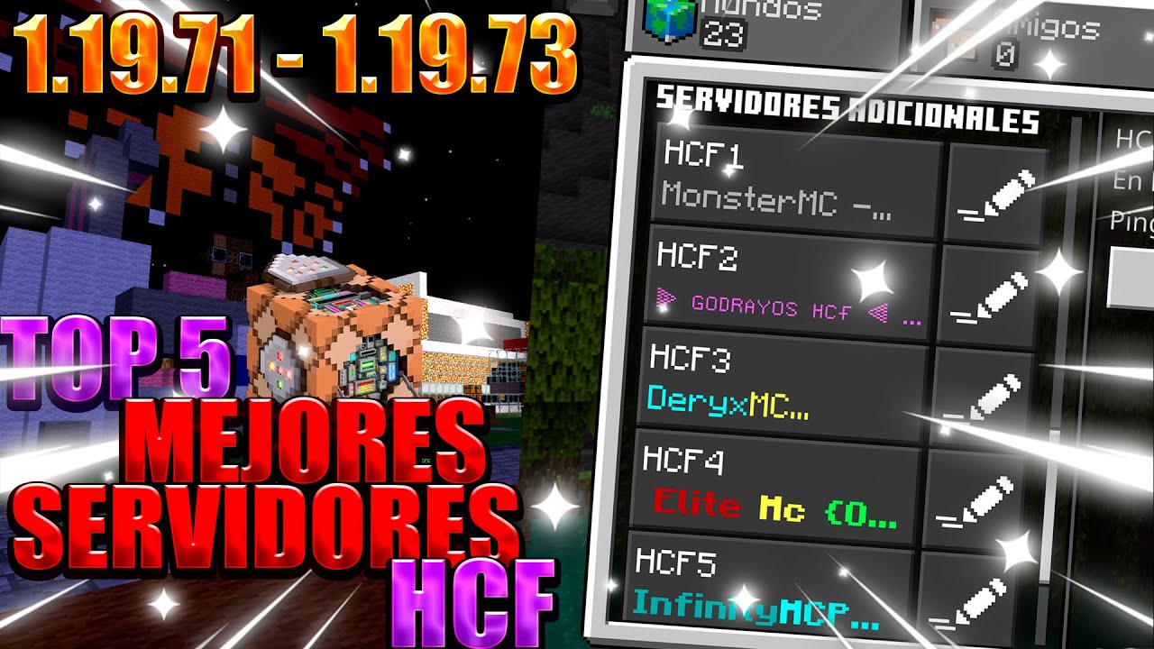 🥵💜5 -Servidores De HCF Para Minecraft Bedrock 1.19+[1.19.80-1.19.81]🥴💜 ...