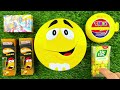 Satisfying Video _ Unpacking 1 Rainbow M&M'S Containers with Color Candy ASMR Yellow.