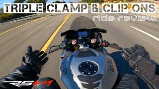 RSV4 | Triple Clamp & Clip Ons | Ride Review @ALFAVITAGA