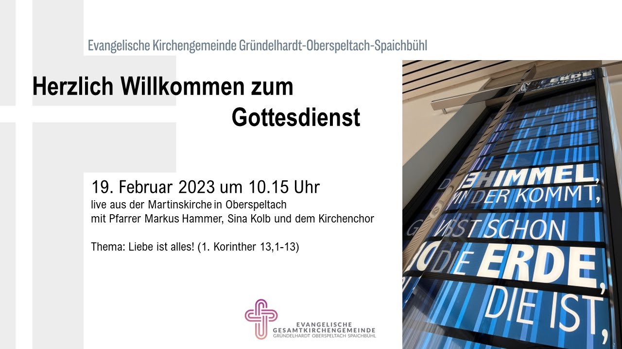 Gottesdienst am 19.02.2023 um 10.15 Uhr LIVE aus der Martinskirche in ...