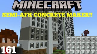 AFK Concrete Farm Tutorial (TNT POWERED) For MINECRAFT BEDROCK EDITION!!-BlockSMP Season3Episode 161