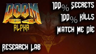 DOOM 64 - Alpha - Map07: Research Lab - 100% Secrets