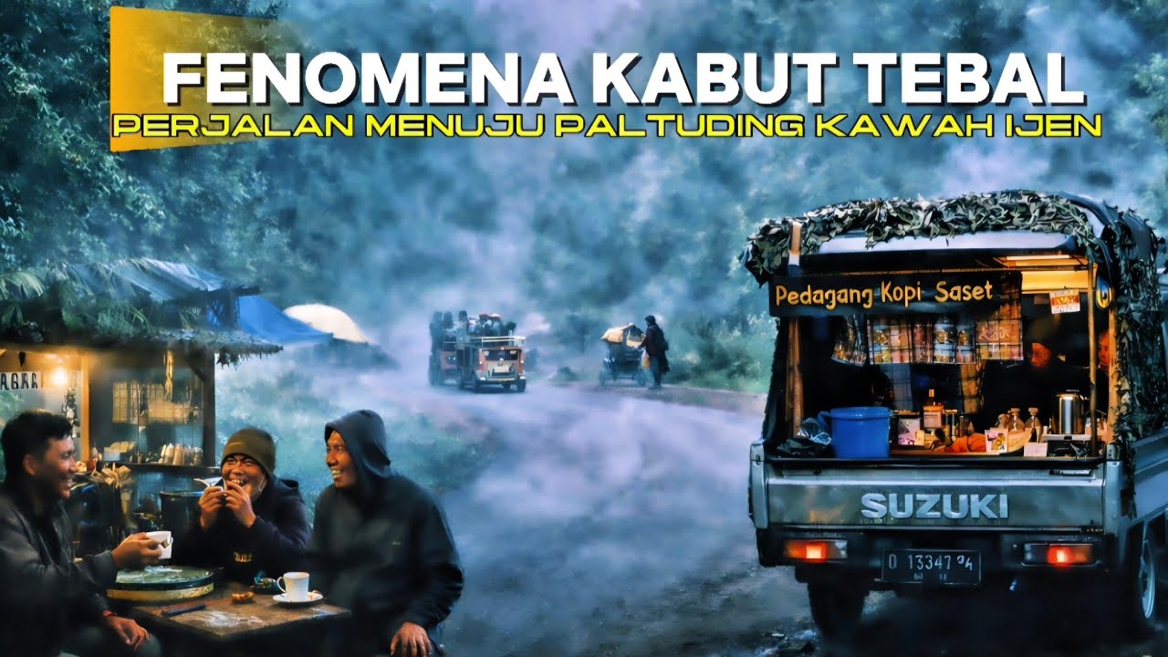 Kabut Menyelimuti Perjalanan ke  Paltuding Kawah Ijen | Alam, Warung, dan Gunung Ranti