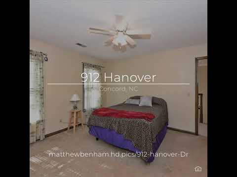 912 Hanover, Concord, NC home video tour