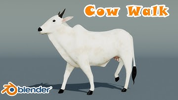 Cow Walk 3D animation