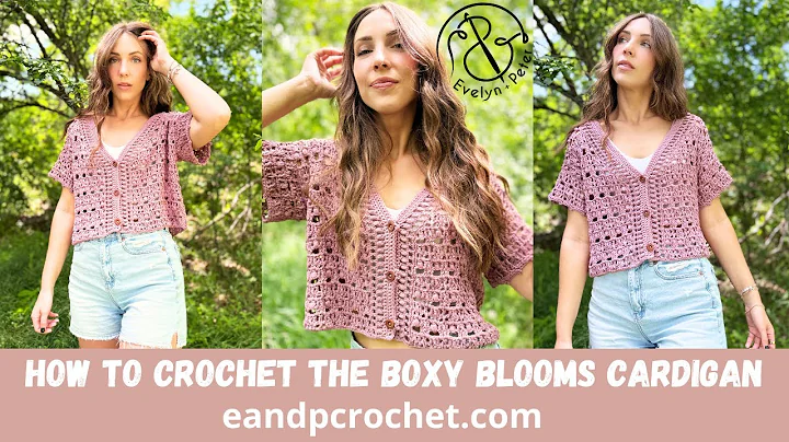 How To Crochet A Cropped Button Up Cardigan- The Boxy Blooms Cardigan By EvelynAndPeter