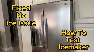 How to put LG ice maker in diagnostic mode and replace ice maker.