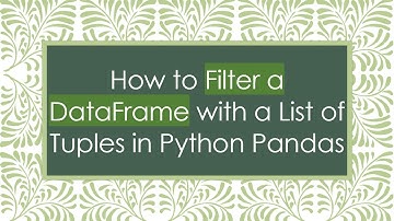 How to Filter a DataFrame with a List of Tuples in Python Pandas