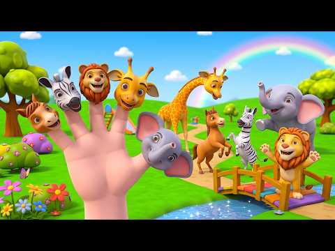Wild Animals Finger Family Song | Learn Wild Animal Names With A Fun Rhymes | MiliTunes Kids