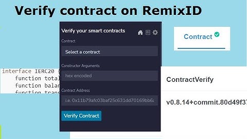 Verify smart contract using etherscan verifier in Remix id