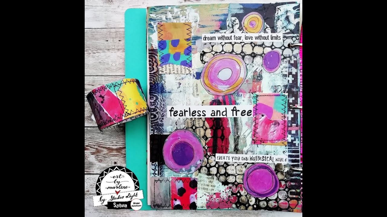 Art journal process video #75- Mixed media collage with Art by Marlene ...