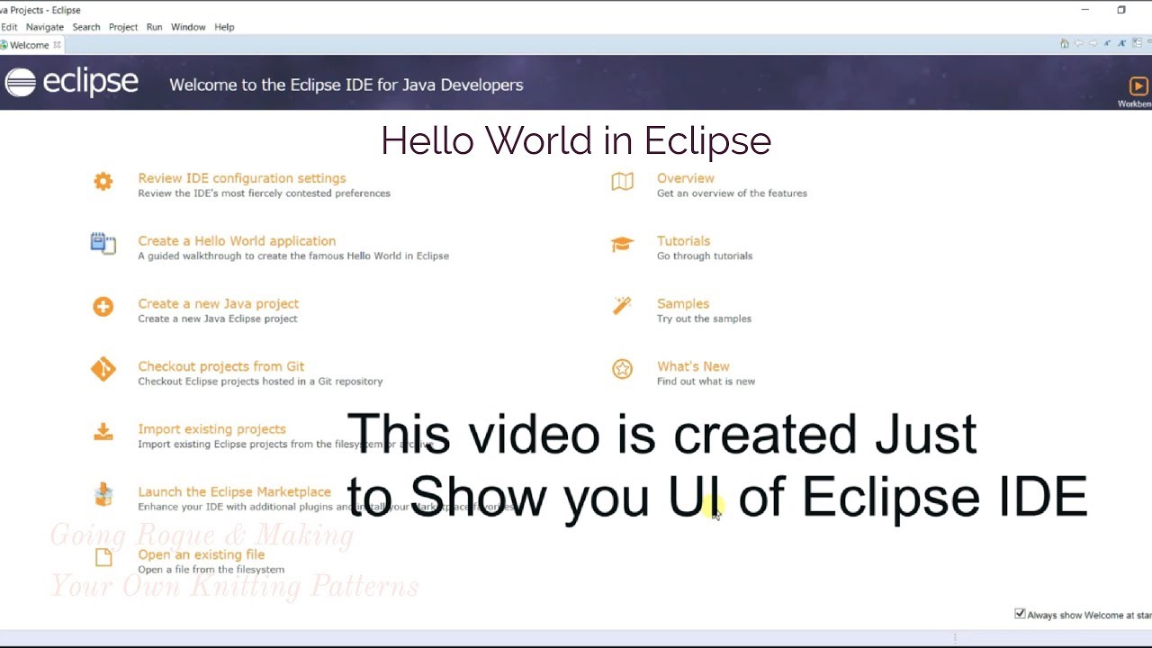 10 - UI of Eclipse | Hello World in Eclipse - YouTube