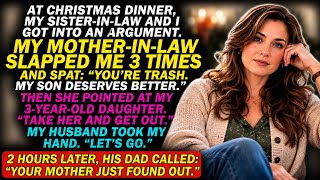 My Mother-in-Law Slapped Me THREE TIMES at Christmas After an Argument With My SIL—2 Hours Later,