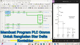 membuat Program PLC Omron untuk Rangkaian Star delta Kontaktor (CX programmer)