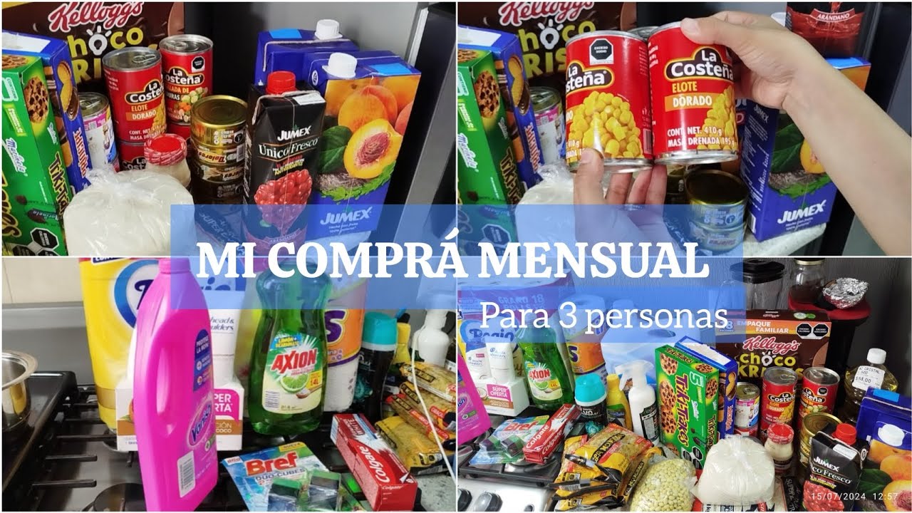 DESPENSA MENSUAL 🛒🛍️ CUANTO GASTE ?? CADA VEZ SE GASTA MAS 🥴 - YouTube