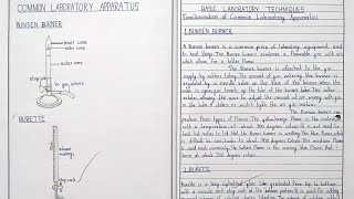 Class 12 Chemistry practical record-COMMON LABORATORY TECHNIQUES,QUANTITATIVE & VOLUMETRIC ANALYSIS.