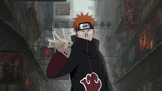 [Nagato - Pain's theme Extended - Girei] with rain and thunders.