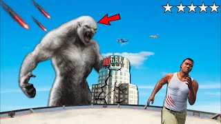 Giant YETI Attacked AND Destroys LOS SANTOS In GTA 5 PART 3 | FRANKLIN vs YETI