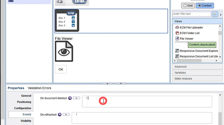 IBM BPM v.8.6.0 File Uploader -  File List - File Viewer Control  (Upload file)