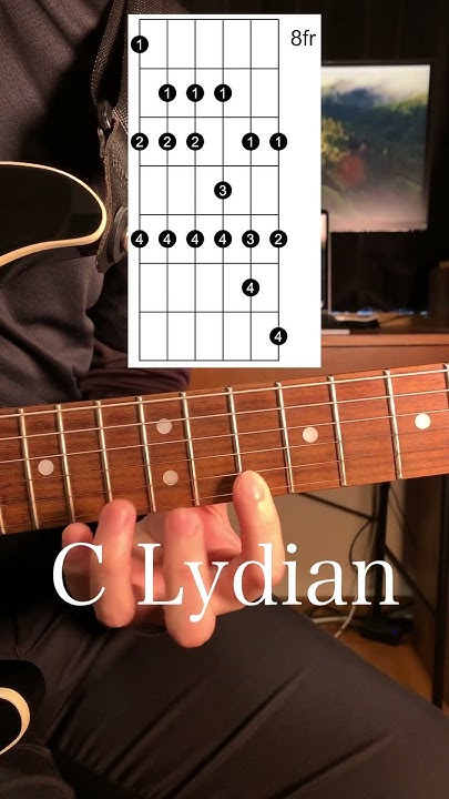 C Lydian | Three Notes Per String #shorts - YouTube