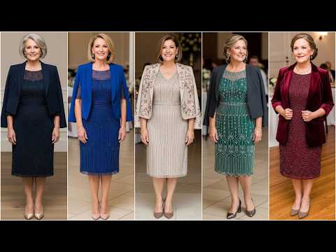 Video Beaded Sheath Dresses With Blazer for Mother of the Bride - Formal Event Styles for Stylish Moms
