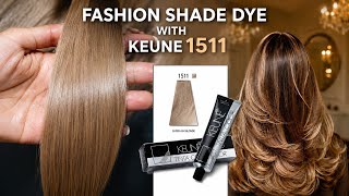 Fashion Shade Hair Color Transformation ✨ Keune 1511 Super Ash Blonde to Beautiful Brown Hair