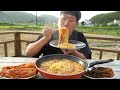 당장 라면 끓이러 가게 만드는 [[신라면 5봉(Shin ramyun, Hot instant noodles)]] 요리&먹방!! - Mukbang eating show