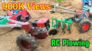 Powerful RC DIY Tractor Plowing a Real Rice Field! 🌾🚜 | Mini DIY Tractor