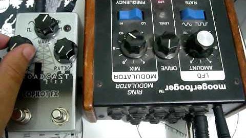 custom copilot fx broadcast controlling a moog ring modulator