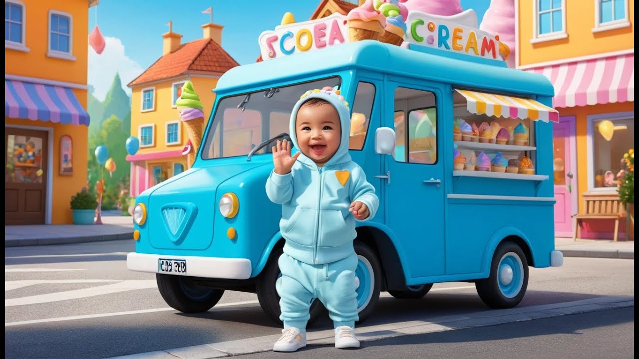 Ice Cream Van Color Fun | Fun Learning & Action Video for Toddlers