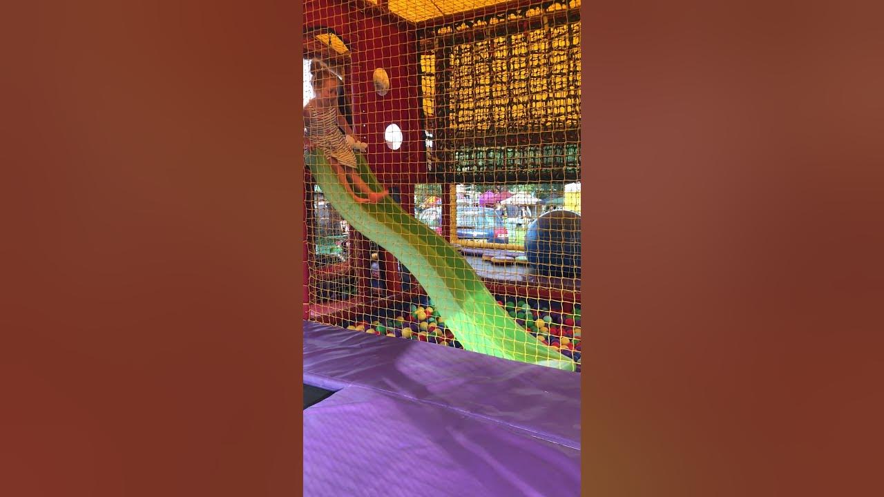 Super fast slide into ball pit YouTube