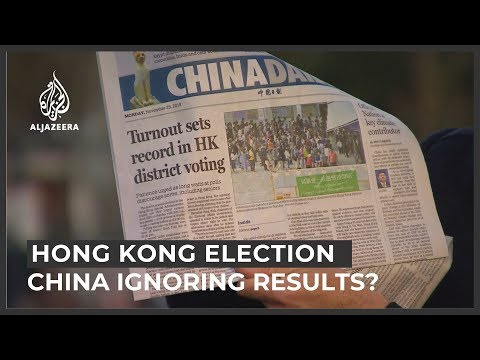 Is China ignoring Hong Kong's pro-democracy election win?