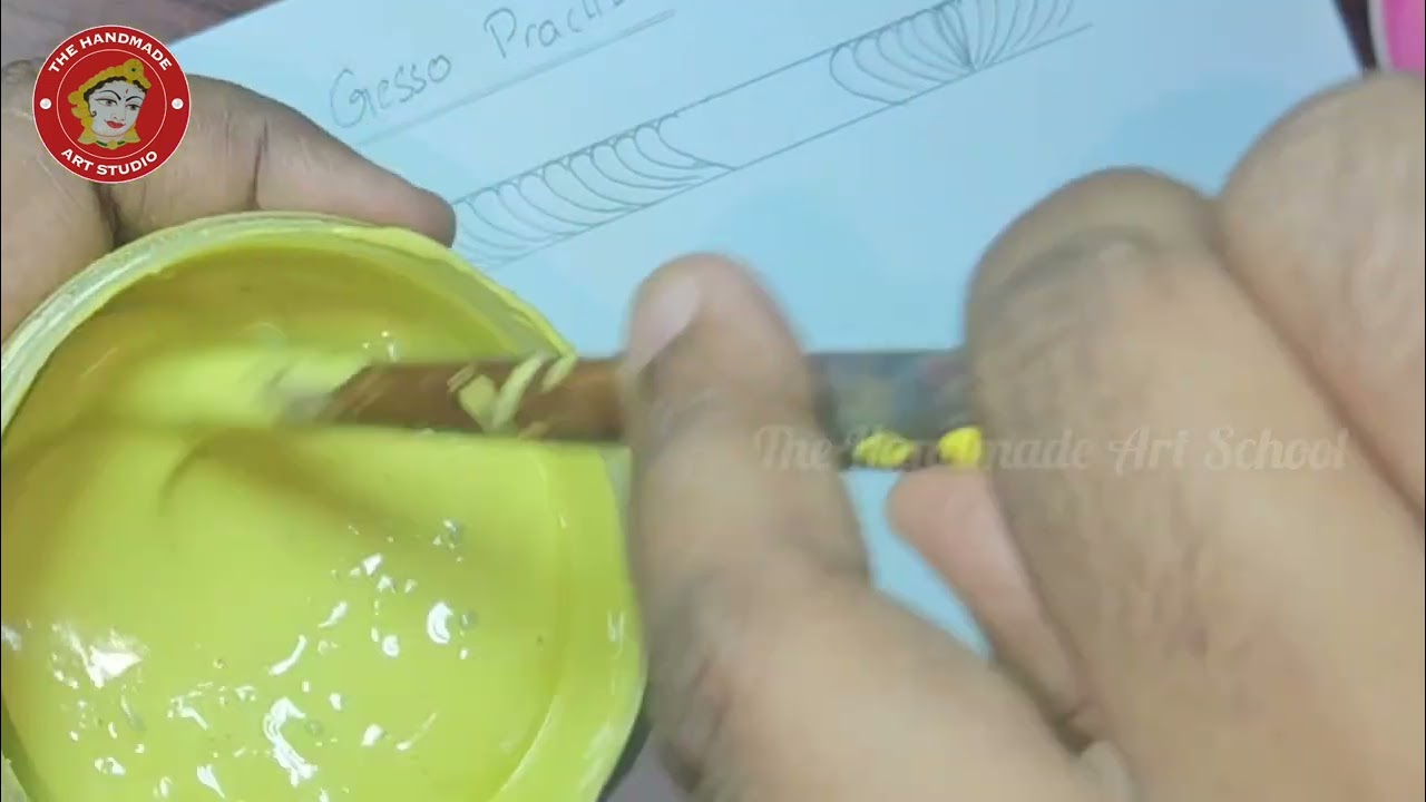 Gesso Practice in mysore painting/muck practice/the handmade art studio