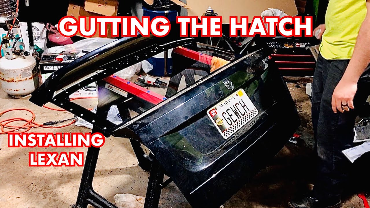 GUTTING REAR HATCH AND INSTALLING LEXAN: Weight Reduction For Drag Racing (Caliber SRT4)