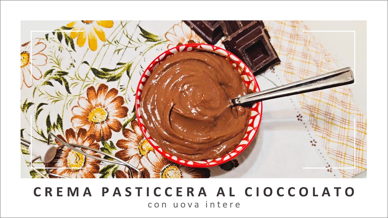 Crema pasticcera al cioccolato | Con uova intere