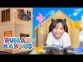 LEIKA BIKIN RUMAH DARI KARDUS 😍 CHALLENGE TOMPEL DEKOR RUMAH KARDUS