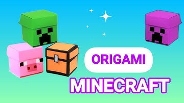 Origami Minecraft Box Tutorial | How to Make a Creeper, Chest & Pig from Paper