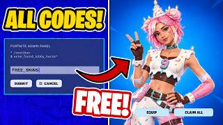 NEW BIRTHDAY ADMIN PANEL FORTNITE CODES! (ALL FREE SKIN LOBBY HACK CODES)