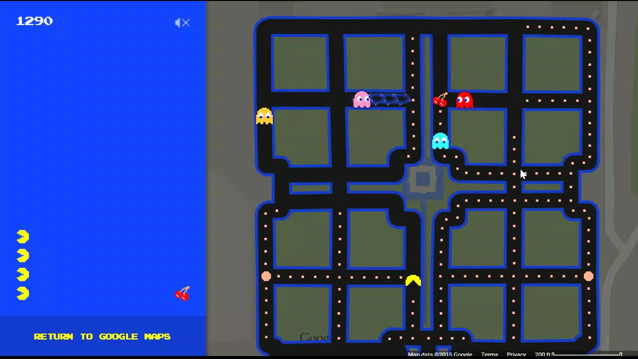 Brincadeira do Google transforma Maps em Pac-Man