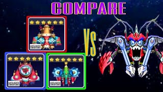 Space shooter F1 ship compare - Cobra vs Blue Wale vs Red Burry - Bắn ruồi so sánh chiến cơ F1 screenshot 2