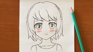 تعلم رسم انمي سهل/ تعلم رسم فتاة انمي خطوة بخطوة للمبتدئين