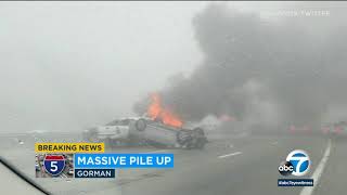 Gorman pileup on 5 Freeway leaves several injured | ABC7