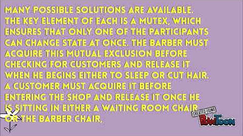 7.7 Sleeping Barber Problem