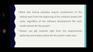 When to do Blackbox testing 